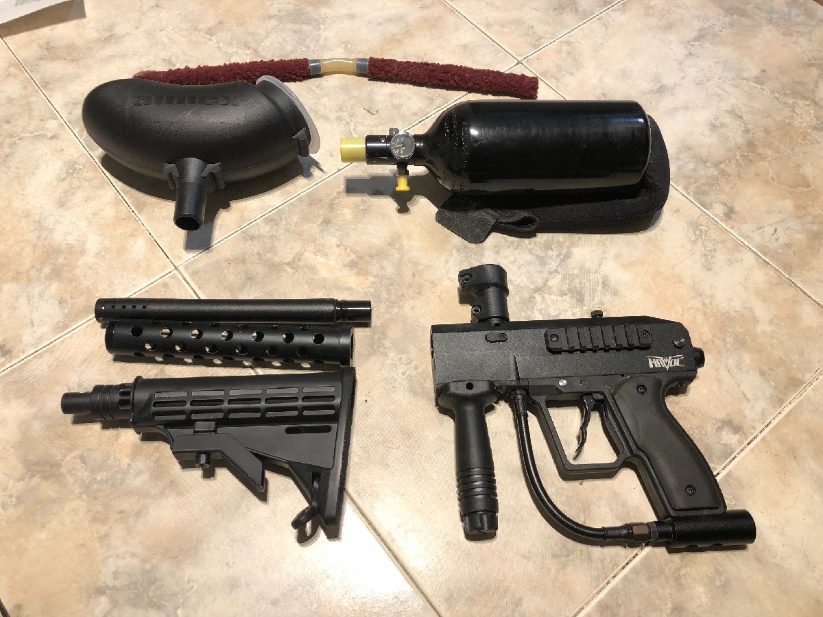 Marcadora paintball Havoc + mascara protectora