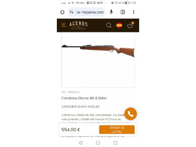 Carabina Diana 48  aire comprimido cal 4.5