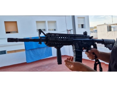 Equipo airsoft m4 a1 ics sport line y glock 23.