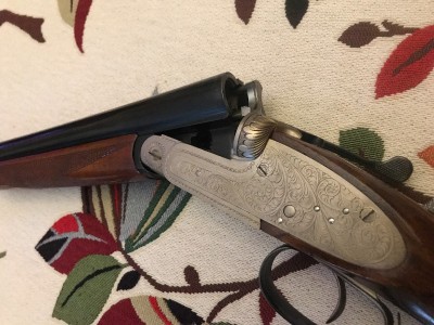 Escopeta paralela amr de calibre 20 hecha  a mano