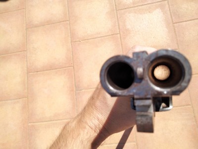 Escopeta paralela de caza calibre 20 y dos gatillos