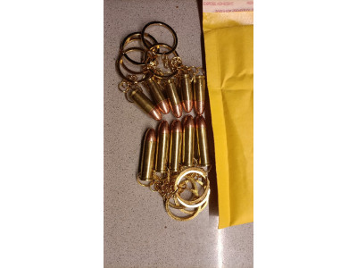 llaveros bala 9 pb y 38 sp