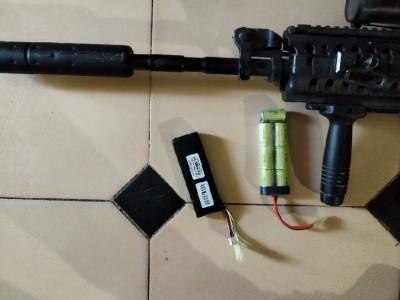 Arma de airsoft M416 upgradeada