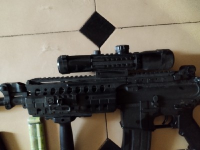 Arma de airsoft M416 upgradeada