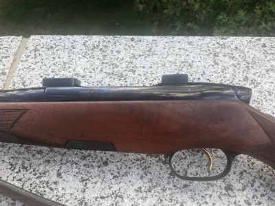 Rifle de cerrojo Mannlicher Luxus 300, monturas Apel y visor Zeiss ZA