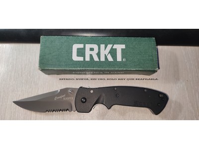 Navaja Táctica CRKT Crawford Kasper Negra Filo Mixto