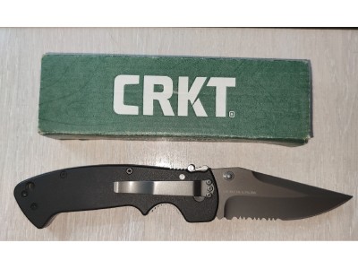 Navaja Táctica CRKT Crawford Kasper Negra Filo Mixto