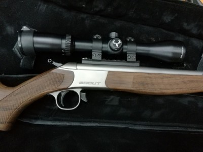 Rifle monotiro Bergara Scout inoxidable con visor