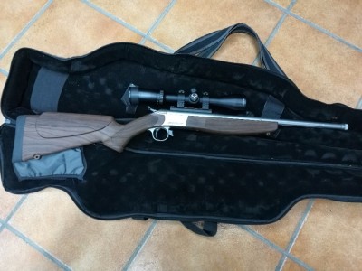 Rifle monotiro Bergara Scout inoxidable con visor Bushnell XLT