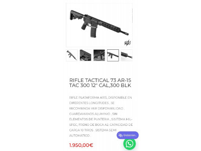 Rifle Tactical 73 AR-15 TAC 300 12″ Cal .300 BLK