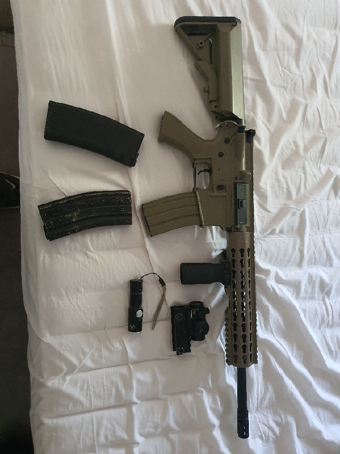 AEG M4 Keymod Rail Tan CYMA