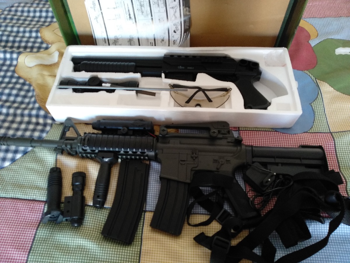 Lote de armas de airsoft + Accesorios